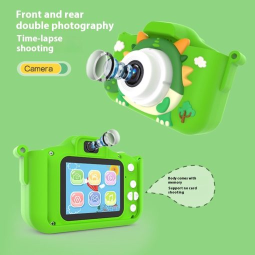 Ymx X12S 4800W Mới HD Camera Kép Hoạt Hình Khủng Long Mini Máy Ảnh Kỹ Thuật Số Trẻ Em Camera Ảnh Quà Tặng Sinh Nhật - Ảnh 5