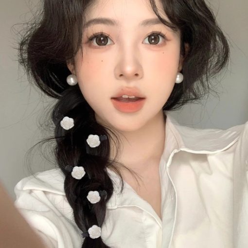 Roselife Hàn Quốc 1 Nhỏ Hoa Hồng Kẹp Tóc Cho Nữ Bé Gái Thời Trang Trắng Camellia Kẹp Tóc Barrettes Phụ Kiện Tóc - Ảnh 6