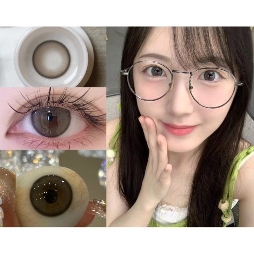 (2024.Tháng Mười 29th) Dòng BHBNENG, Thương hiệu CLAMIDO, 14.20mm, (Lớp 0-8.00), Kính áp tròng sử dụng hàng năm (nâu)