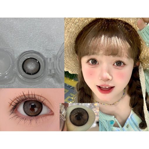 (2025.4 tháng 5) CAYGDENG, Thương hiệu EallaGirl, chất liệu tốt hơn, Kích thước lớn, 14,50mm, (Lớp 0-8.0), Ống kính tiếp xúc Sử dụng hàng năm (màu xám) - Ảnh 2