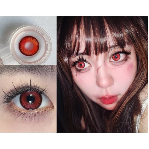 (2024.Tháng 12 2) Dòng QXLDIE, Xiyoulens, Kích thước lớn, 14,50mm, (Lớp 0-38), Ống kính tiếp xúc sử dụng 6 tháng (đỏ) - Ảnh 2