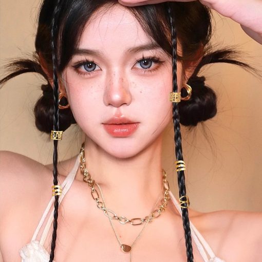 40 Chiếc Hợp Kim Tóc Trang Sức Tóc Vòng Bím Tóc Kim Loại Dreadlock Hạt Tóc Nhẫn Đa Phong Cách Bím Tóc Phụ Kiện - Ảnh 4