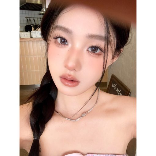 (2024.Tháng 12.29) Dòng RDDU, Thương hiệu CLAMIDO, Kích thước lớn, 14,50mm, Lớp (0-8,00), Kính áp tròng sử dụng hàng năm (sô cô la) - Ảnh 5
