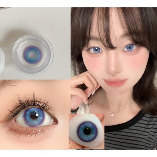 (2025.29 tháng 4) Dòng JXHBAN, Thương hiệu Xiyoulens, Kích thước lớn, 14,50mm, (Lớp 0-8,00), Ống kính tiếp xúc sử dụng 6 tháng (xanh & tím) - Ảnh 2