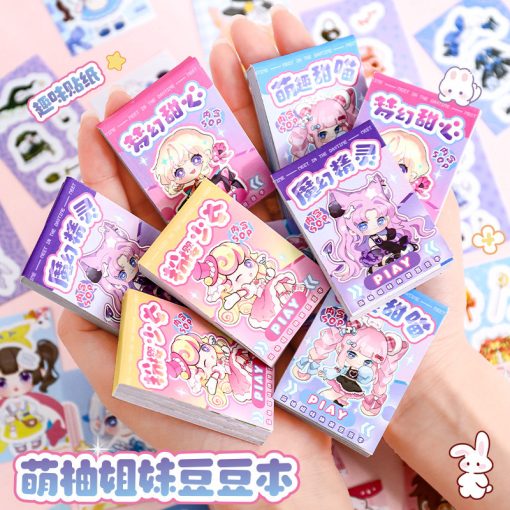 Em Gái Trang Điểm Miếng Dán Sách Cô Gái Dễ Thương Di Động Doudou Sách Giáo Dục Trẻ Em Miếng Dán Sách Quà Tặng Ngày Trẻ Em - Ảnh 2