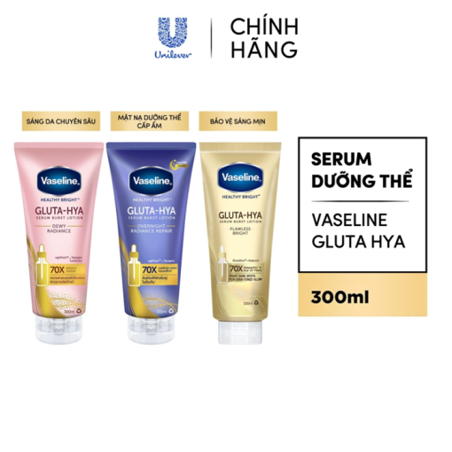 Serum Vaseline Gluta-Hya Dưỡng Da Sáng Mịn Sau 7 Ngày 300ML/330 ML (tùy đợt nhập hàng) - Ảnh 3