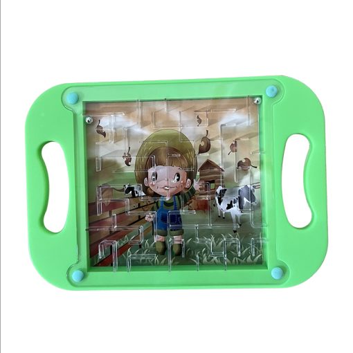Trẻ Em Cân Bằng Bóng Ban Trò Chơi Cầm Tay Theo Dõi Mê Cung Máy Tính Bảng Con Lăn Bóng Đồ Chơi Giáo Dục Tập Trung Huấn Luyện Trẻ Em Hoa Văn Màu Sắc Ngẫu Nhiên - Ảnh 3