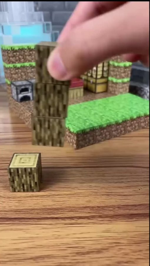 [Mua 100 tặng 10] Nam Châm Minecraft Từ Tính, Đồ Chơi Mô Hình Lắp Ráp Thế Giới Game Minecraft