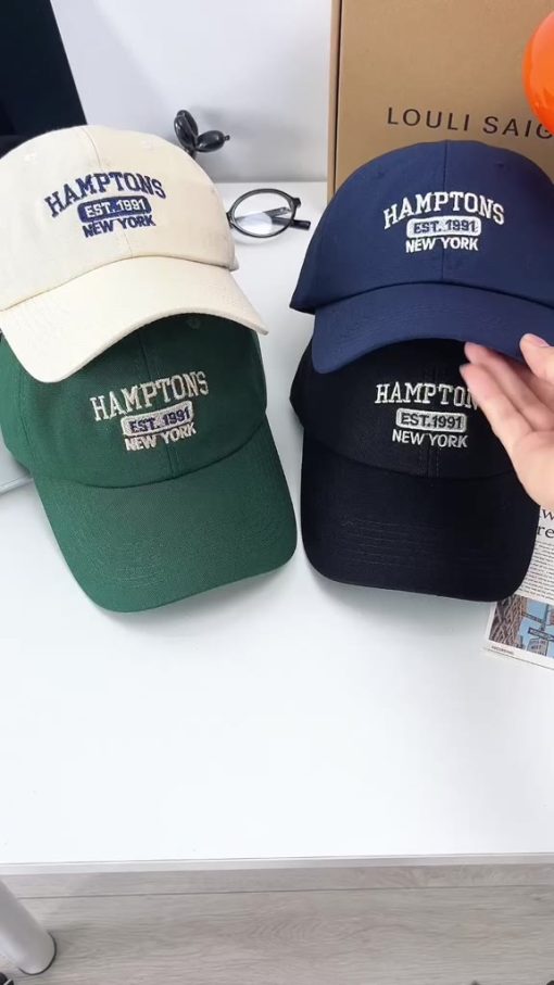Mũ lưỡi trai LOULI SAIGON thêu chữ HAMPTONS form mềm dành cho nam và nữ