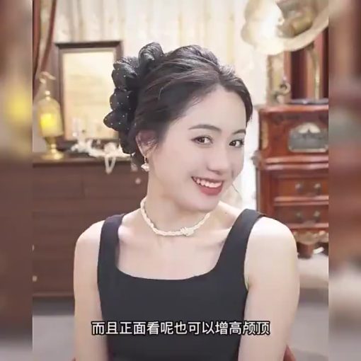 DTN173 Kẹp Tóc Nơ Hai Mặt Tạo Bong Bóng Xinh Xắn Cho Nữ - TD247