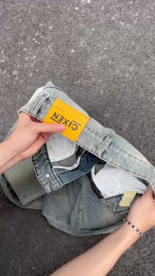 Quần jean ống loe nhẹ CIXEN Wash Dust VER 1 - Quần jeans nam loe wash DUST Streetwear