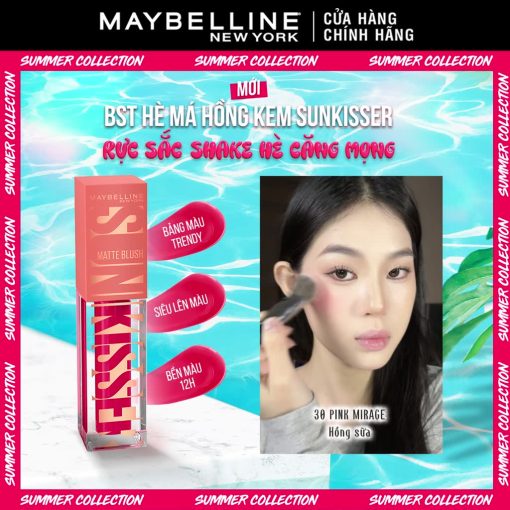 Má Hồng Kem Sunkisser Căng Mọng Bền Màu 12H Maybelline New York 4.7ml