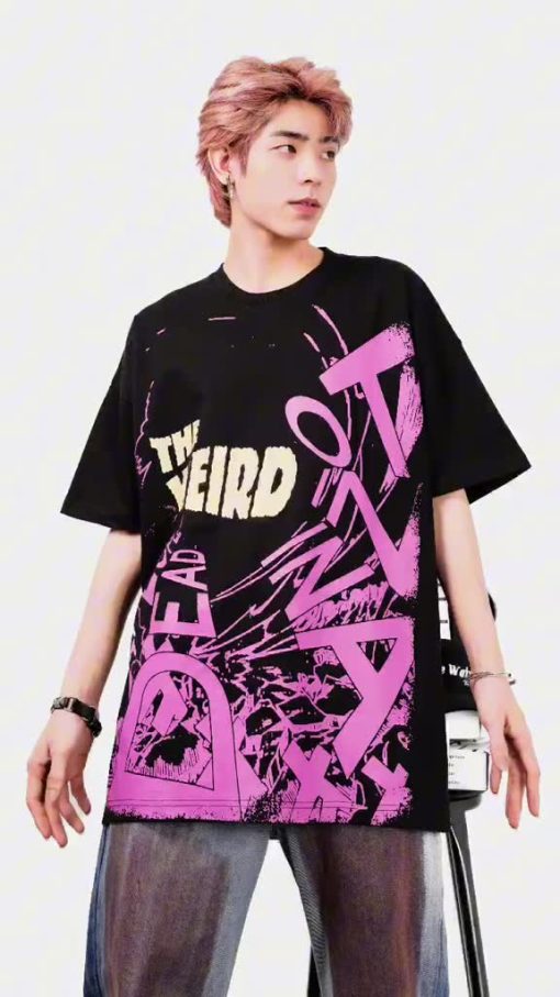 LOCAL BRAND Áo thun The Weird Phong Cách Unisex Form Rộng ATK823
