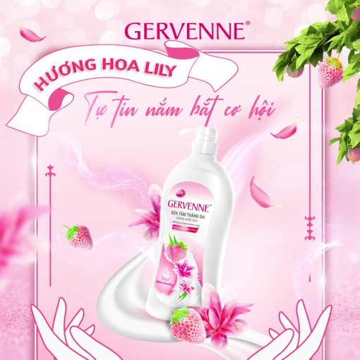 Sữa tắm trắng da hương nước hoa Gervenne 450G/chai (3 mùi)