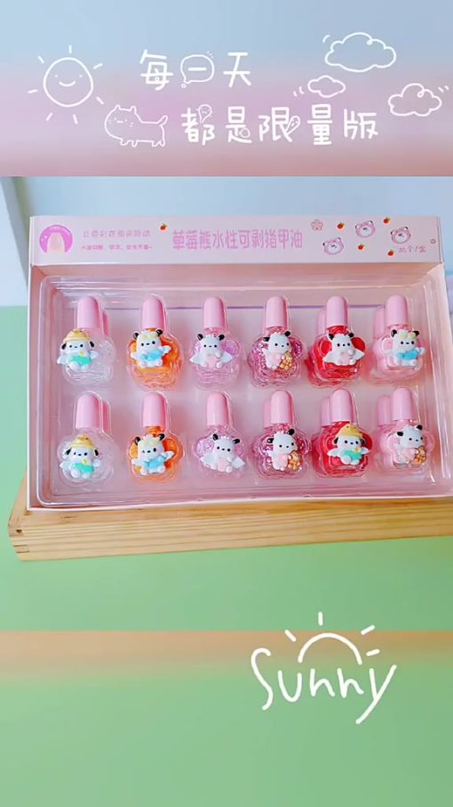 Sét 12-24 lọ sơn móng tay lột được sơn móng tay tự bong tiện dụng cho bé gái Tiệm Nhà Sóc