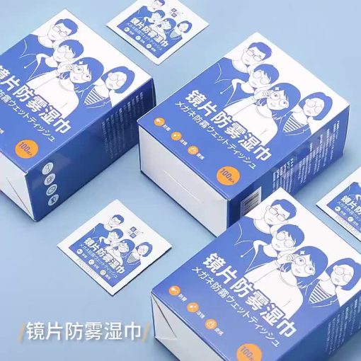 Khăn lau kính Nano hộp 100 miếng khăn giấy chống bám hơi nước, giấy lau kính chống mờ sương, mồ hôi, chống nhờn 88500
