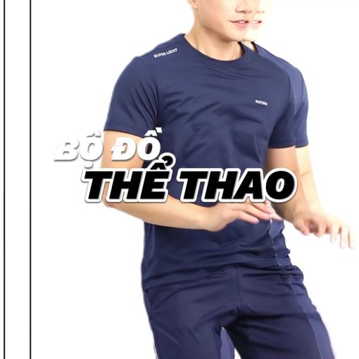 Bộ quần áo nam thể thao Cao cấp Mentoris, chất vải thun lạnh co giãn, thoáng mát cho mùa hè MBT0103