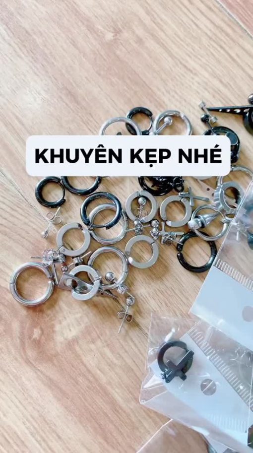 Khuyên tai nam không cần bấm lỗ, khuyên giả ALL in One cực chất nhiều lựa chọn (1 chiếc)