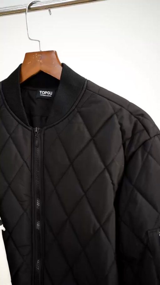 Áo khoác Bomber TRẦN TRÁM 7 TOPGU siêu đẹp, vải bông 3 lớp, dày dặn trẻ trung sang trọng Nam Jacket
