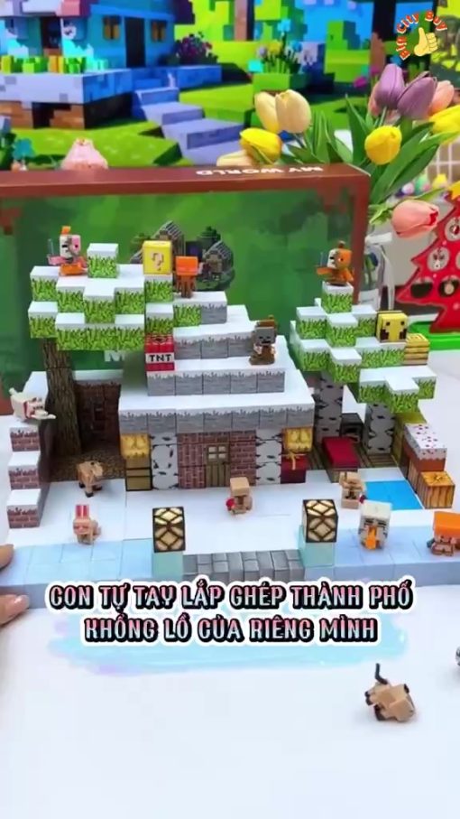 Đồ chơi khối nam châm từ tính minecraft cho bé xếp hình minecraft nam châm block đồ chơi xây dựng trẻ em