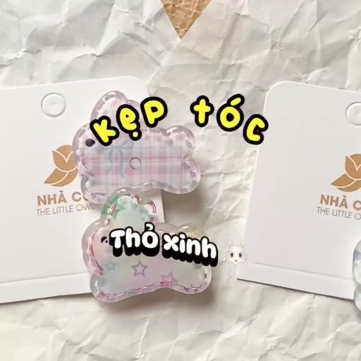 Set 2 Kẹp Tóc Mái NHÀ CÚ Hoạt Hình Thỏ Ngọc Dễ Thương Phong Cách Coquette Mùa Hè Đi Biển Hàn Quốc Dễ Thương 5980