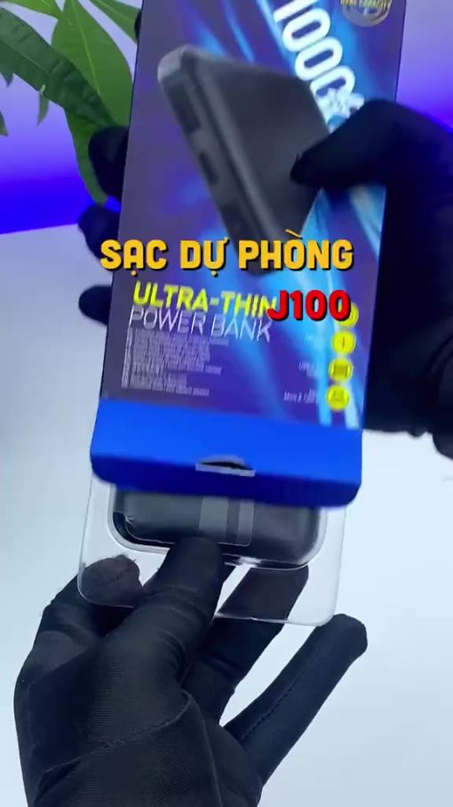 Sạc HOCO j100-10.000mAh,2 cồng sạc ra usb