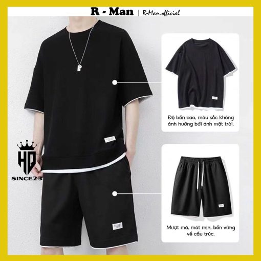 Bộ Thể Thao Nam Phong Cách Trẻ Trung , Bộ Quần Áo Nam Chất Xốp Mặc Cực Mát - RMAN - Ảnh 2