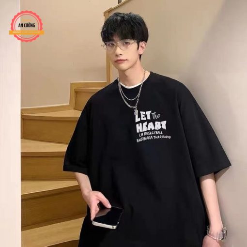 Áo thun nam, áo phông nam tay ngắn cổ tròn chất cotton dày dặn thoáng mát ATN024 - An Cường Fashion - Ảnh 3