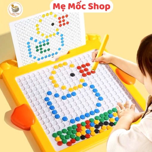 Bảng Vẽ Xếp Hình Nam Châm Thế Hệ Mới,  Đồ Chơi Giáo Dục Xếp Hình Nam Châm, Bảng Vẽ Bút Bi Nam Châm Từ Tính Cho Bé - Ảnh 2