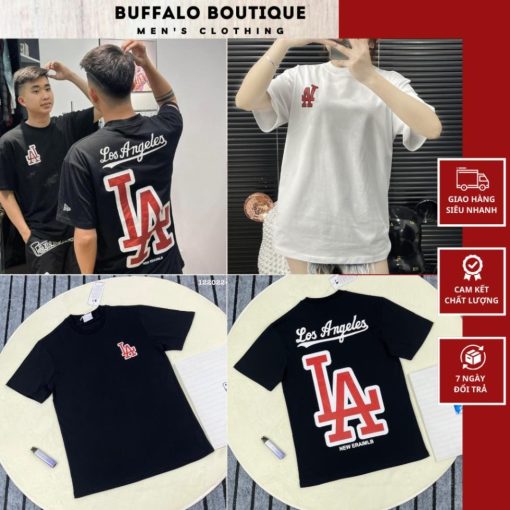 Áo Phông Nam Mờ Lờ B In Logo LA Siêu Nét - Áo Thun Mờ Lờ B Chất Cotton Cao Cấp BuFaLo Clothing - Ảnh 2