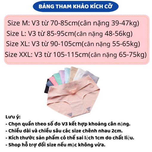 Quần Lót Nữ Đúc Su thun lạnh không đường may cao cấp , quần chip nữ mềm mại kháng khuẩn danbikini MÃ 810 - Ảnh 4