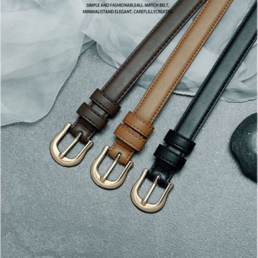Thắt lưng nữ PK511 Khóa tròn thời trang dây nịt nữ da PU phong cách mới hiện đại - Ảnh 4