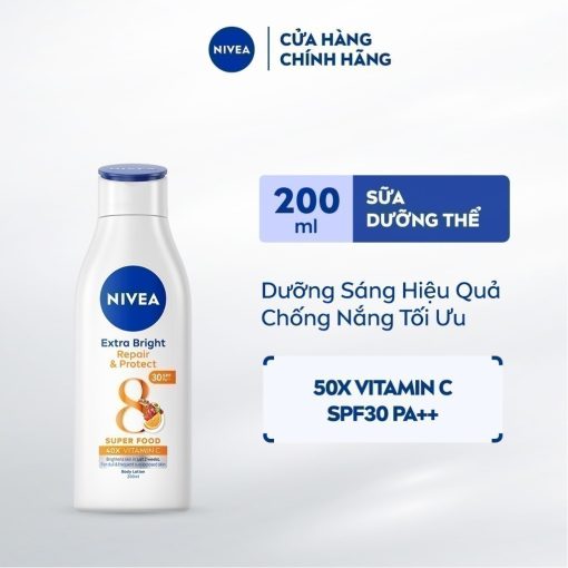 Sữa Dưỡng Thể NIVEA Phục Hồi & Chống Nắng Ban Ngày từ 8 Super Foods (200 ml) - 88310 - Ảnh 3