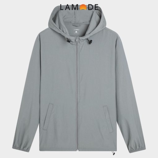 Lamode Áo Khoác Gió Một Lớp Mỏng Nhẹ Chống Nắng Trượt Nước Regular Fit có nón trùm đầu LJK003BZ - Ảnh 2