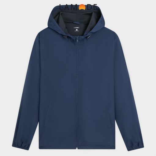 Lamode Áo Khoác Gió Một Lớp Mỏng Nhẹ Chống Nắng Trượt Nước Regular Fit có nón trùm đầu LJK003BZ - Ảnh 4