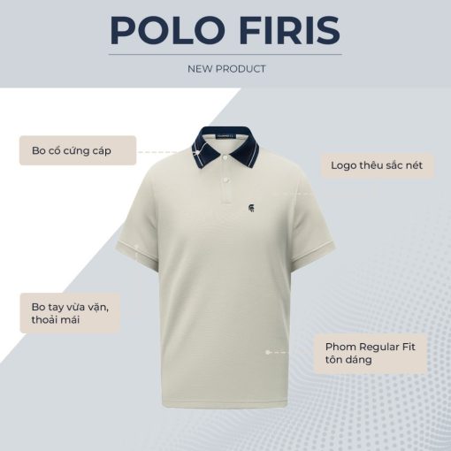 [7.7] Áo polo nam FIRIS SMART "F" vải cá sấu cotton interlock xuất xịn, thanh lịch sang trọng - POLOMANOR - Ảnh 5