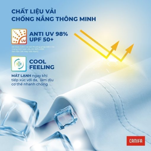 Áo khoác chống nắng nam CANIFA dài tay có mũ kéo khoá bản cải tiến 8OT24S001 - Ảnh 3