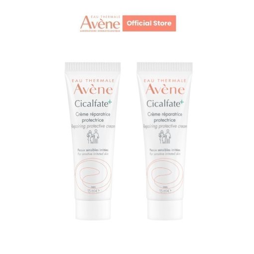 Combo 2 Kem phục hồi Eau Thermale Avène CICALFATE+ Repairing Protective Cream giúp làm lành da 15ml - Ảnh 4