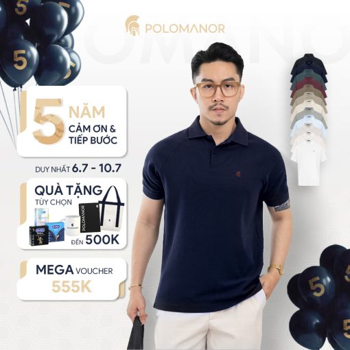 [7.7] Áo polo nam cao cấp BASIC DIAMOND, chất liệu mới CVC Diamond, thanh lịch sang trọng - POLOMANOR - Ảnh 2