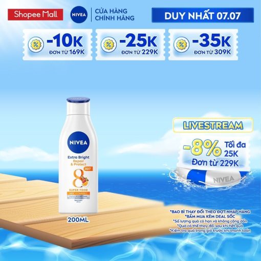 Sữa Dưỡng Thể NIVEA Phục Hồi & Chống Nắng Ban Ngày từ 8 Super Foods (200 ml) - 88310 - Ảnh 2