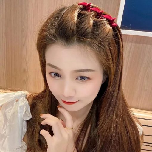Kẹp Tóc Mái Phối Vải Nhung Độc Đáo Cho Nữ - Ảnh 5