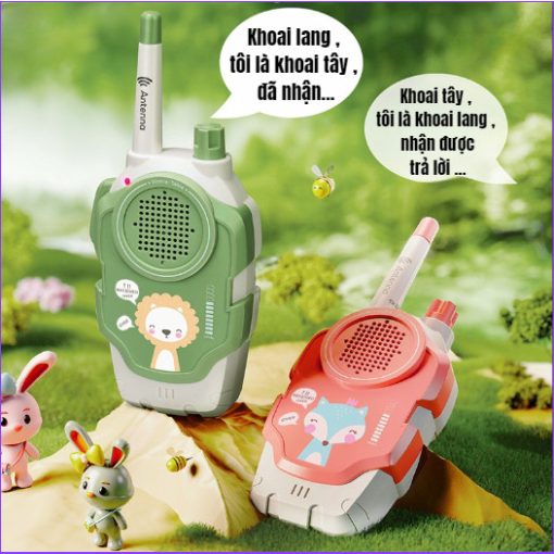 Bộ đàm đồ chơi cho bé combo 2 chiếc đa chiều 2 kênh phạm vi 300m cho trẻ vui chơi - Ảnh 2