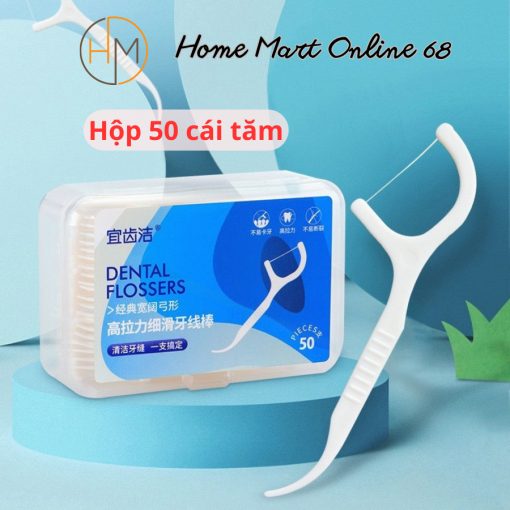 Tăm chỉ nha khoa hộp 50 cái, tăm chỉ nha khoa okamura - Ảnh 2