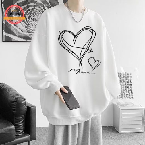 Áo sweater áo thu đông dài tay nam chất nỉ cào bông cổ tròn - An Cường Fashion - Ảnh 3