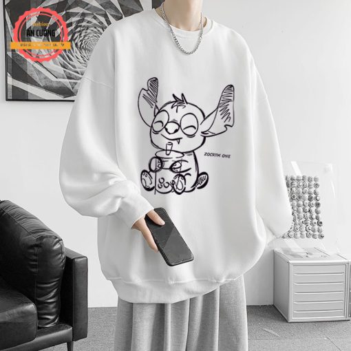 Áo sweater dài tay thu đông nam chất nỉ cào bông cổ tròn - An Cường Fashion - Ảnh 5