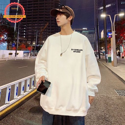 Áo sweater thu đông dài tay nam nữ chất nỉ cào bông cổ tròn - An Cường Fashion - Ảnh 5