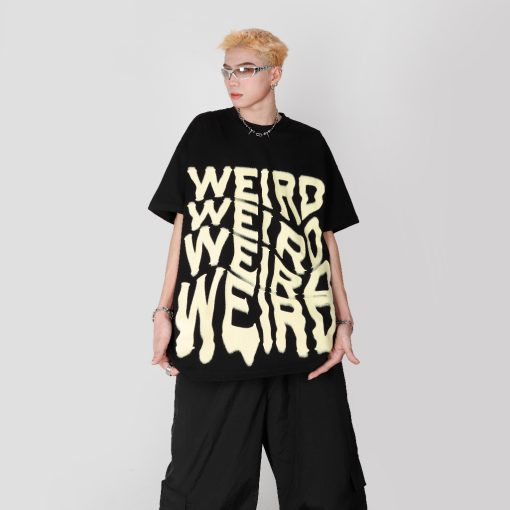LOCAL BRAND Áo thun The Weird Phong Cách Unisex Form Rộng ATK739 - Ảnh 4
