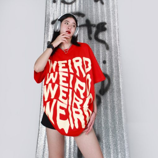 LOCAL BRAND Áo thun The Weird Phong Cách Unisex Form Rộng ATK739 - Ảnh 5
