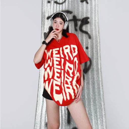 LOCAL BRAND Áo thun The Weird Phong Cách Unisex Form Rộng ATK739 - Ảnh 3