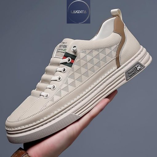 Giày sneaker thể thao nam Lakinta đế bằng phối màu phong cách Hàn Quốc GR01 - Ảnh 3